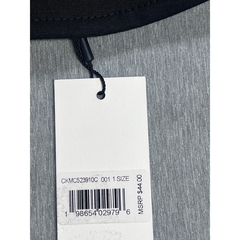 Calvin Klein Black Bucket Hat CK Logo Cotton Rayon Blend Sun Hat Unisex NEW $44 - Picture 5 of 6